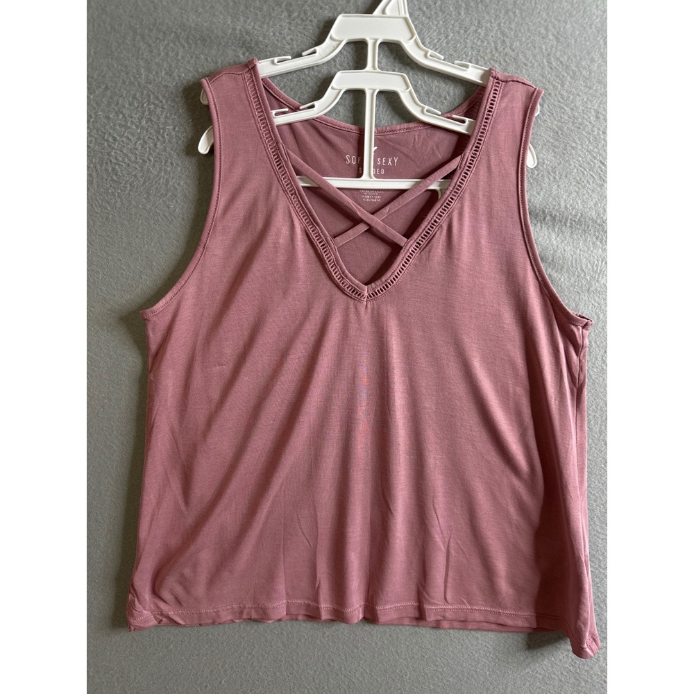 American Eagle Top Girls Small Soft Sexy Tank Top Criss Cross Sleeveless
